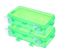 BESPORTBLE 2pcs Escape Water Basin for Reptiles Tortoise Food Bowl Suction Cup Feeder