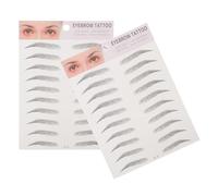 BESPORTBLE 2pcs Eyebrow Transfer Stickers Black Paper Material Easy to Use Suitable for Light Or Sparse Eyebrows for Novice and Beginners