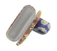 BESPORTBLE 2pcs Eyeglasses Case Hard Shell Protective Box with Artwork Designs for Safe Storage and Travel Includes Sunflower and Night Patterns for Daily Use and Outdoor Activities