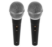 BESPORTBLE 2pcs Fake Microphone: Kids Pretend Play Toy - Plastic Mic Prop For Christmas Birthday Parties Stage Performances Simulate Speech Confidence Practice