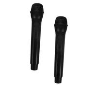 BESPORTBLE 2pcs Fake Microphone Prop Non-electrical Plastic Simulation Microphone for Pretend Play Cosplay Photography Public Speaking Practice and Stage Performance