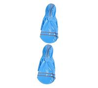 BESPORTBLE 2pcs Fashion Pet Rain Hooded Dog Raincoat for Dogs Lightweight Reflective Protects from Wet Weather Red
