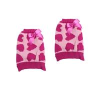 BESPORTBLE 2pcs Fashionable Dog Clothing Pet Sweater for Miniature Dachshund Warm Coats for Dogs Pet Party Clothes (size Xs Rosy)