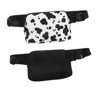 BESPORTBLE 2pcs Fashionable Women's Men's Waist Bag Fanny Pack Crossbody Design Stylish Cow Pattern Bag