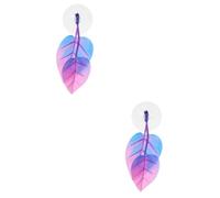 BESPORTBLE 2pcs Fish Tank Sucker Aquatic Plants Hammock Fish Tank Accessories Betta Fish Leaf Pad Betta Fish Suction Cup Leaf Betta Fish Resting Leaf Fish Tank Spawning Leaf Decor Betta Leaf