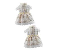BESPORTBLE 2pcs Floral Dog Dress for Dogs Puppy Clothes Charming Design for Festivals Parties and Photos Adorable and Eye-catching Outfits for Your Pet