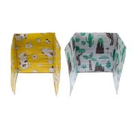 BESPORTBLE 2Pcs Foldable Aluminum Foil Oil Baffles Heat-Resistant Oil Splash Shield Plates with Creative Cat Cactus Prints Kitchen Insulation Panels for Stove Splash Guard and Wall Protection