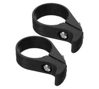 BESPORTBLE 2pcs Folding Bike Chain Guard for Mountain Bikes Black Plastic Chain Protector with Anti-drop Mechanism and Foldable Design and Deflector