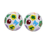 BESPORTBLE 2pcs Football Soccer Ball for Boys Preschool Learning Soft Touch Mini Soccer Ball with Educational Alphabet Design for Indoor Outdoor Practice and Skill Development
