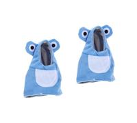 BESPORTBLE 2pcs Frogs Design Parrot Hoodie Soft Fleece Warm Apparel for Birds Breathable Clothes for Cockatiels Parakeets and Macaws