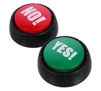 BESPORTBLE 2pcs Funny Prank Sound Button Yes No Electronic Sound Plaything for Party Favor and Stress Relief Plastic Interactive for Adults