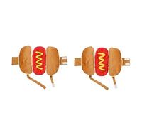 BESPORTBLE 2pcs Funny Warm Hot Dog Pet Costume for Dogs Cats for Parties Halloween Special Occasions Comfortable Stylish Outfit for Your Puppy Kitten