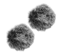 BESPORTBLE 2PCS Furry Microphone Windscreens for Lavalier Lapel Mics Noise Reducing Plush Wind Muff Covers Soft Microphone Wind Screens for Clear Audio Recording and Environmental Noise