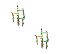 BESPORTBLE 2pcs Game Turning Wheel Bird Swing Ladder for Parrots Creative Climbing Toy for Birds to Skills and Promote Fun