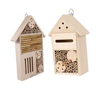 BESPORTBLE 2pcs Garden Bug House Bee Cabin Insect Nest for Outdoor Decoration Attracts Butterflies Ladybirds Adornment