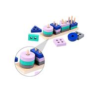 BESPORTBLE 2pcs Geometry Intelligence Board Building Blocks for Boys and Girls Early Learning Toy Stacking Toy Shape Sorter