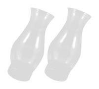 BESPORTBLE 2pcs Glass Oil Lamp Replacement Shade with Fourclaw Support, Retro Vintage-Inspired Design, Sturdy Material that Prevents Warping and Withstands High Temperatures, for Camping
