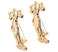 BESPORTBLE 2pcs Greek Statue Brooch for Women in Antique Style Alloy Material with Golden Finish, Symbolizing Justice and Fairness, Decorative Clothing Brooch Clip for Weddings and Formal