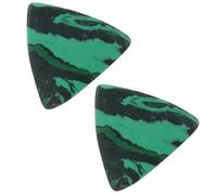 BESPORTBLE 2pcs Green Emerald Large Triangle Bass Guitar Picks Sturdy Musical Supplies for Bass Guitar Players and Practice Tools