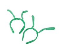 BESPORTBLE 2pcs Green Plush Antenna Headband Cute Cartoon Hair Hoop for Adults Women Men Whimsical Costume Accessory for Halloween Cosplay Parties and Festive Events