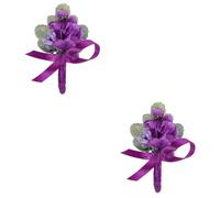 BESPORTBLE 2pcs Groom Silk Flower Lapel Pin Brooch for Men Elegant Corsage for Weddings and Proms Lightweight and Easy to Wear Enhances Suit Individuality with Sophisticated Design