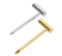 BESPORTBLE 2pcs Guitar Neck Truss Rod Wrench Gold Silver for Acoustic Electric Guitars Precision Tuning Tool for Lightweight Portable Repair Accessory