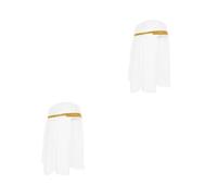 BESPORTBLE 2pcs Halloween Arabian Hat Adult Performance Cap Polyester Costume Accessories for Party Arabic Cosplay Hats for Men Women