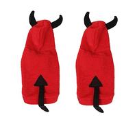 BESPORTBLE 2pcs Halloween Devil Pet Costume Fleece Dog Coat for Cats Dogs Easy to Wear for Halloween Birthday and Special Occasions Warm Comfortable Pet Apparel