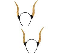 BESPORTBLE 2pcs Halloween Man Headband Curly Antelope Horn Hair Band Christmas Party Favor Hair Accessory