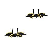 BESPORTBLE 2pcs Halloween Pet Costume Bat Wings for Cats and Dogs Unique Printed Outfit with Bell Lightweight and Felt Cloth for Halloween Parties and Celebrations