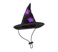 BESPORTBLE 2pcs Halloween Witch Hat for Pets Adorable Dog and Cat Costume Cap for Photo Shoots and Parties Lightweight Design Stand Out Style