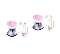 BESPORTBLE 2pcs Hamster Bunny Vest Leash Costume Pets Breathable for Daily Walks and Special Occasions Adorable Pet Dress up Supplies