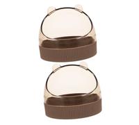 BESPORTBLE 2pcs Hamster Food Bowl Smooth Acrylic Animal Feeding Dish for Hamsters Guinea Pigs and Rats Easy to Clean Chinchilla Water Bowl for Pet Care