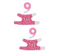 BESPORTBLE 2pcs Hamster Harness Rabbit Harness Breathable Mesh Vest Leash for Small Pets for Small Dogs Pet Supplies s Size