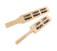 BESPORTBLE 2pcs Hand Bells Percussion Wooden and Stainless Steel Music Instruments for Bell and for Hand Eye Coordination and Creative Musical Play