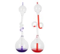 BESPORTBLE 2pcs Hand Boiler Science Glass Experiment Decorative Bottles Creative Liquid Hourglass Energy Transfer Home Office Art Decor gift for for for for for for