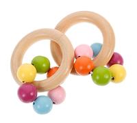 BESPORTBLE 2pcs Handheld Ring Shaker for Sensory Development and Soothing Easy Grip for Newborns Enhance Motor Skills Auditory and Hand Eye Coordination Calming Rattle Sound for Sleep