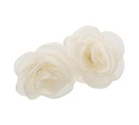 BESPORTBLE 2pcs Handmade Rose Shoe Flowers Removable Flower Clip for High Heels Party Wedding Casual Outfits
