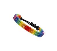 BESPORTBLE 2pcs Handwoven Rainbow Gay Colorful Lesbian Wristband Durable Wrist Chain for Lgbtq Pride Symbolize Youth Design for Everyday Wear