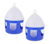 BESPORTBLE 2pcs Hanging Food Feeder Bird Water Feeding Container Pigeon Nesting Ring Quail Automatic Feeders Dove Drinker for Chicken Poultry 2L