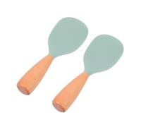 BESPORTBLE 2pcs Heat-Resistant Silicone Rice Ladle Non-Stick Standing Rice Paddle Spoon for Cooking Serving Kitchen Utensils with Easy-Clean Surface and Elegant Design