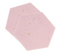 BESPORTBLE 2pcs Hexagon Felt Board Wall Stickers Self-Adhesive Decorative Felt Tiles Thick Pink DIY Photo Display for Home Office Door Walls