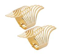 BESPORTBLE 2pcs Hollow Wing Cuff Bangle Bracelet for Women Stylish Wrist Jewelry Decor for Daily Wear and Special Occasions Elegant Fashion Accessory