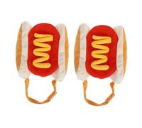 BESPORTBLE 2PCS Hot Dog Hamburger Pet Costume for Small Dogs and Cats Elastic Warm Outfit with Insulated Design Easy to Wear Funny Animal Clothing for Halloween and Daily Walks