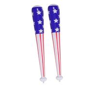 BESPORTBLE 2pcs Inflatable Baseball Bat with Usa Flag Design PVC Material Portable and Easy to Carry for Outdoor Sports Pool Fun and Patriotic Events