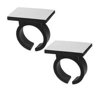 BESPORTBLE 2pcs Interview Microphone Flag Clip with Adhesive Backing Plastic Mic Mount Holder for Tv Radio Live Events Professional Clip Sign Holder for Media Use