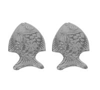 BESPORTBLE 2pcs Iron Fish for Cooking Cooking Fish Iron Kitchen Tool Vegan for Health Athlete Dark Grey