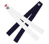 BESPORTBLE 2pcs Japanese Style Karate Headbands Durable Non Fading Decorative Band for Sports Exercise Cooking One Fits Creative Samurai Design White and Blue