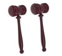 BESPORTBLE 2Pcs Judge Gavel Auction Hammer for Role Play Costume for School Plays Halloween Dress Up Sound for Fun