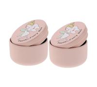 BESPORTBLE 2pcs Keepsake Box Pink Multifunctional Memory Container for First Tooth Umbilical Cord and Fetal Hair Storage Compact Portable Newborns